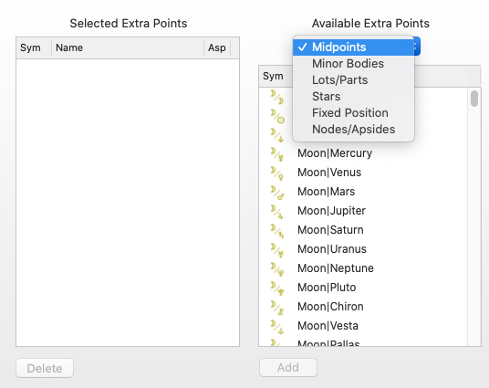 Dialog; Preferences; Displayed Points, Extra Points v5