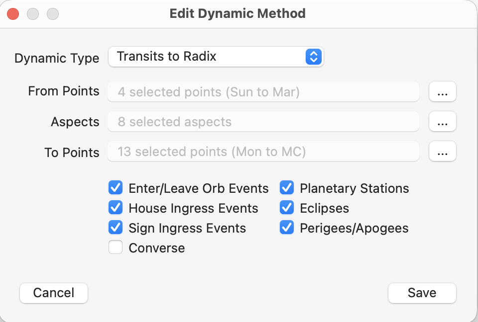 Dialog; Preferences; Dynamic; edit Dynamic Method v6
