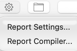 Menu; Prof Report Options & Compiler