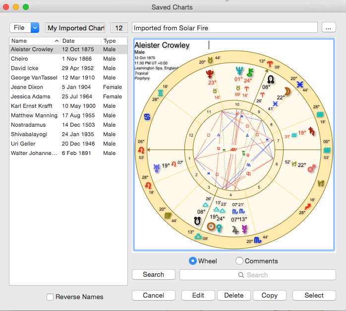 Import; 6. The imported chart file opened in AG