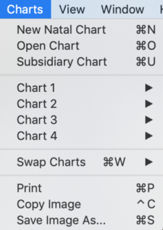 Menu; Charts v3