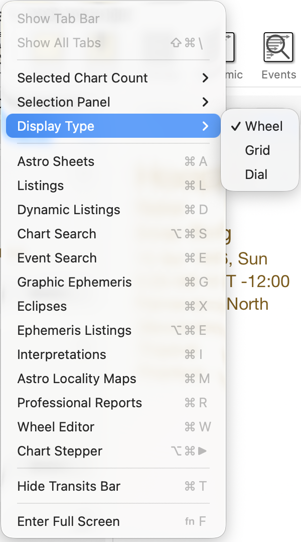 Menu; View; Display Type v6