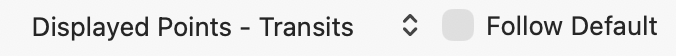 Dialog; Preferences; Displayed Points with Follow Default checkbox