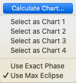 Menu Eclipse - Calculate button