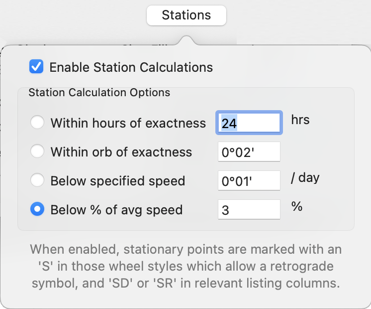 Dialog; Preferences; Wheels; Stations v6