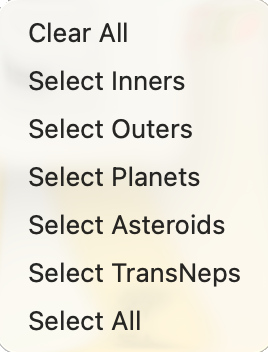 Menu; Preferences; Displayed Points; bulk add context menu