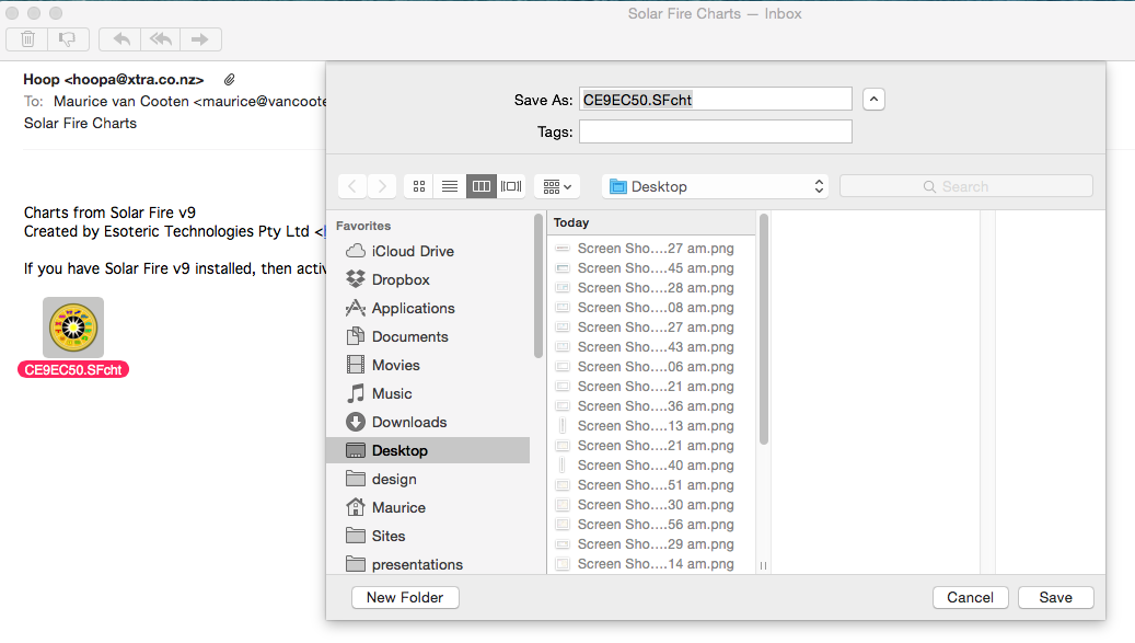 Import; 3. Save As the SF chart attachment