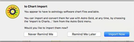 Dialog; auto detect Io chart files