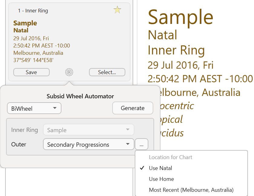 Dialog; selected charts; SubsidWheelAuto; biwheel location droppeddown
