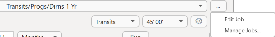 Reports; Graphic Ephemeris; Dynamic Job edit-manage