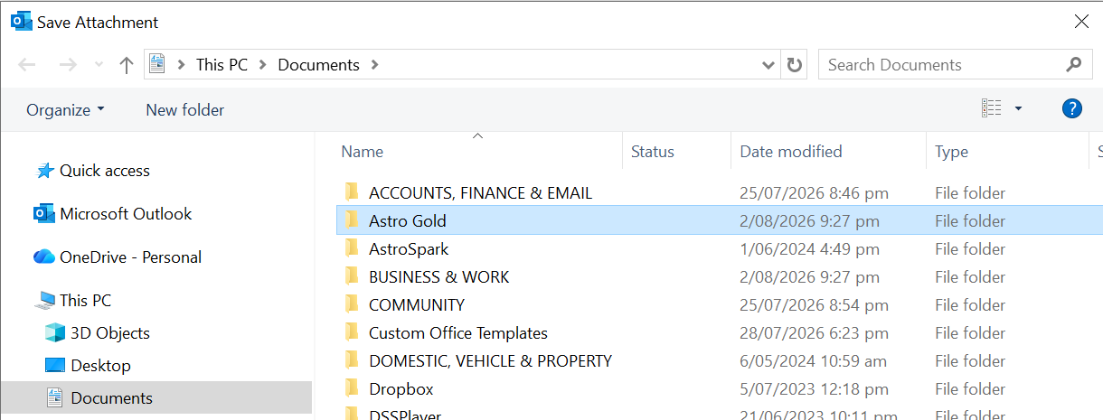 Dialog; Windows Explorer; saving chart file attachment