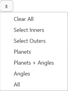 Menu; Prefs; Displayed Points; bulk selection expanded