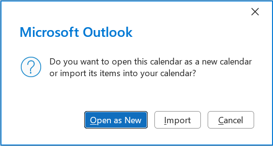 Dialog; Dynamic Listing; save Calendar; import into Outlook
