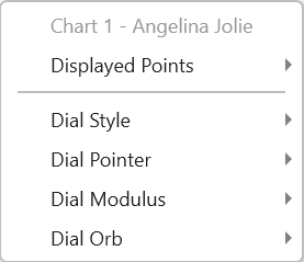 Dial; bi; center pop up menu