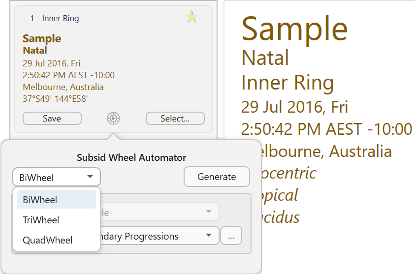 Dialog; selected charts; SubsidWheelAuto; wheels droppeddown