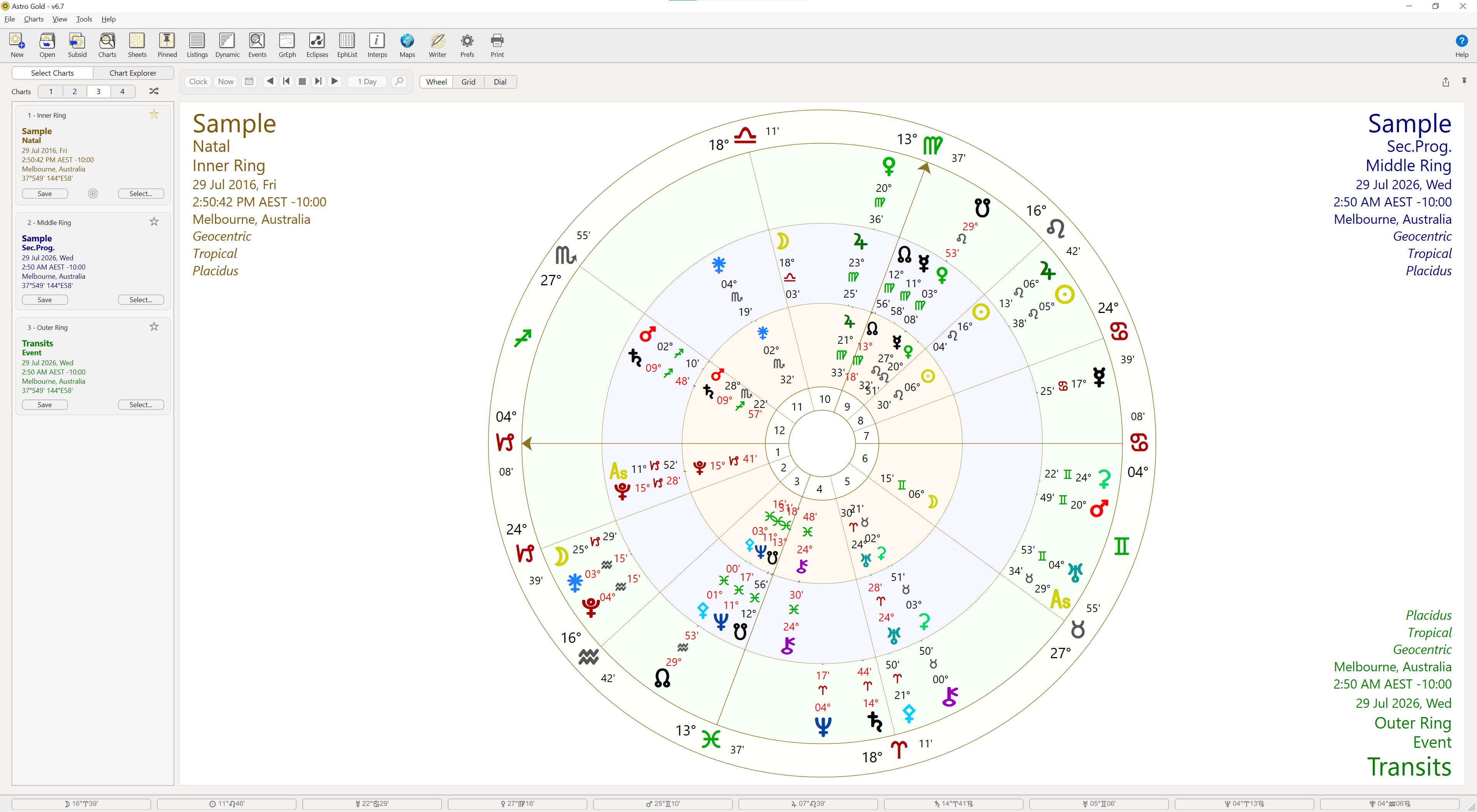 Wheel; triwheel; sample; natal, prog; transit