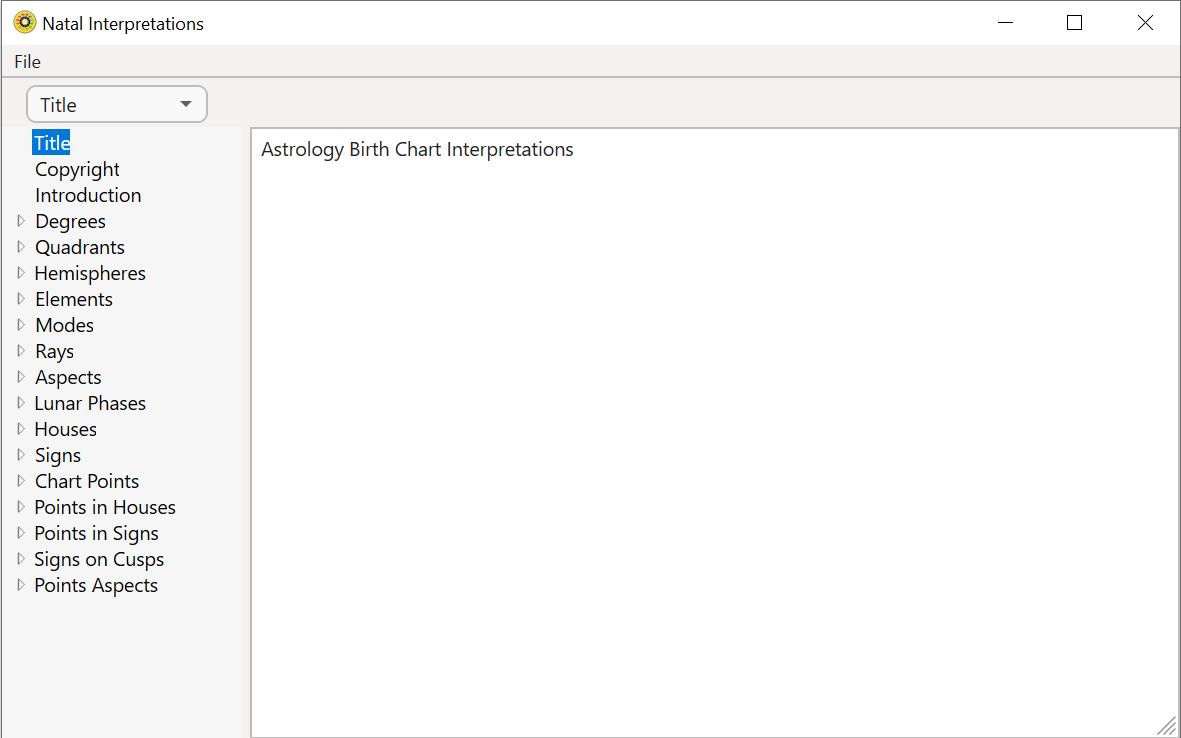 Window; Interps Editor