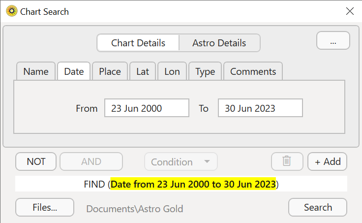 Dialog; Chart details; date