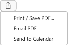 Share button dropdown menu