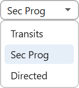 Reports; Graphic Ephemeris; Dynamic method selection; dropped down