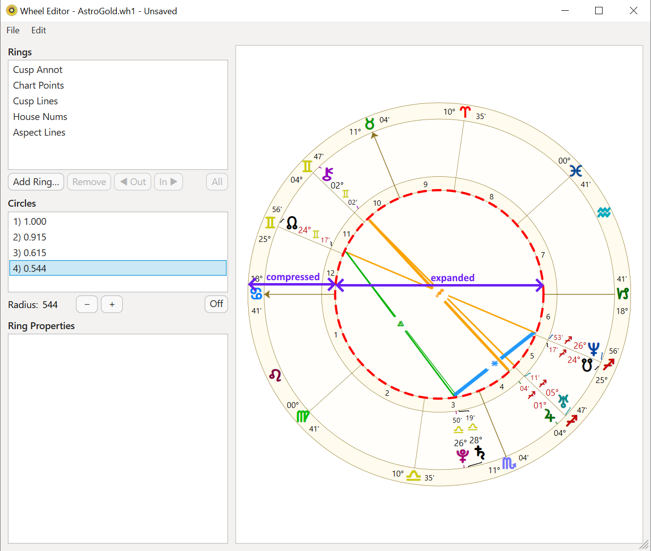 Wheel; Wheel Editor; changing ring sizes