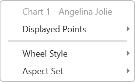 Wheel; single; center pop up menu