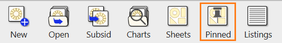 Sheets; pinned manager icon