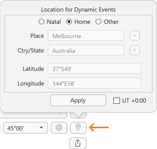 Icon; Reports; Graphic Ephemeris; Location; expanded