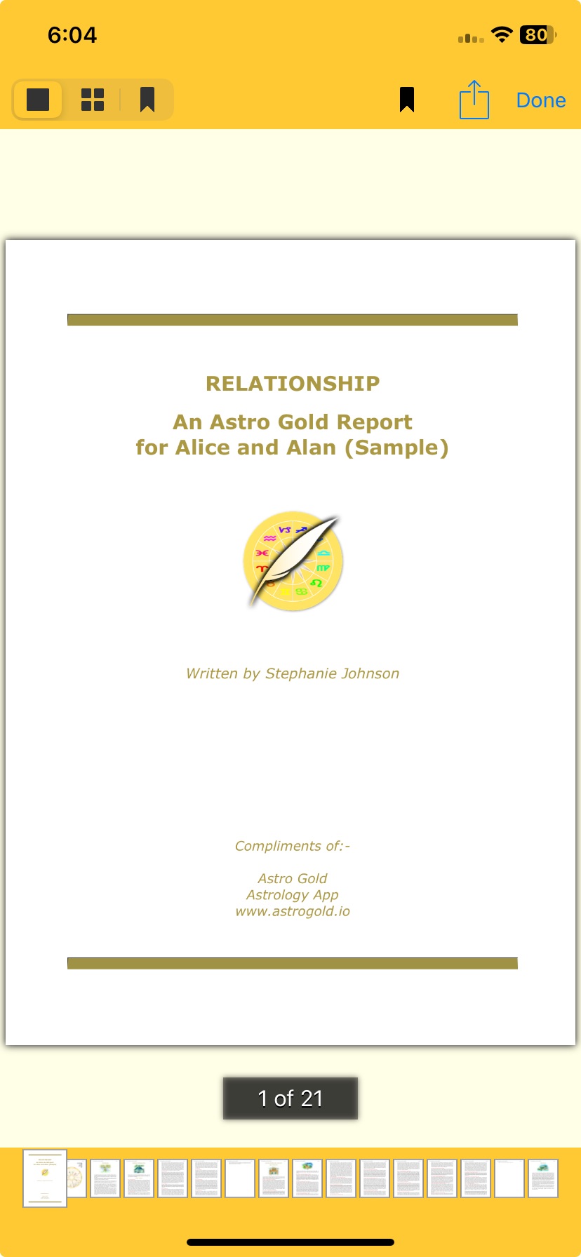 Reports; Relationships; Sample