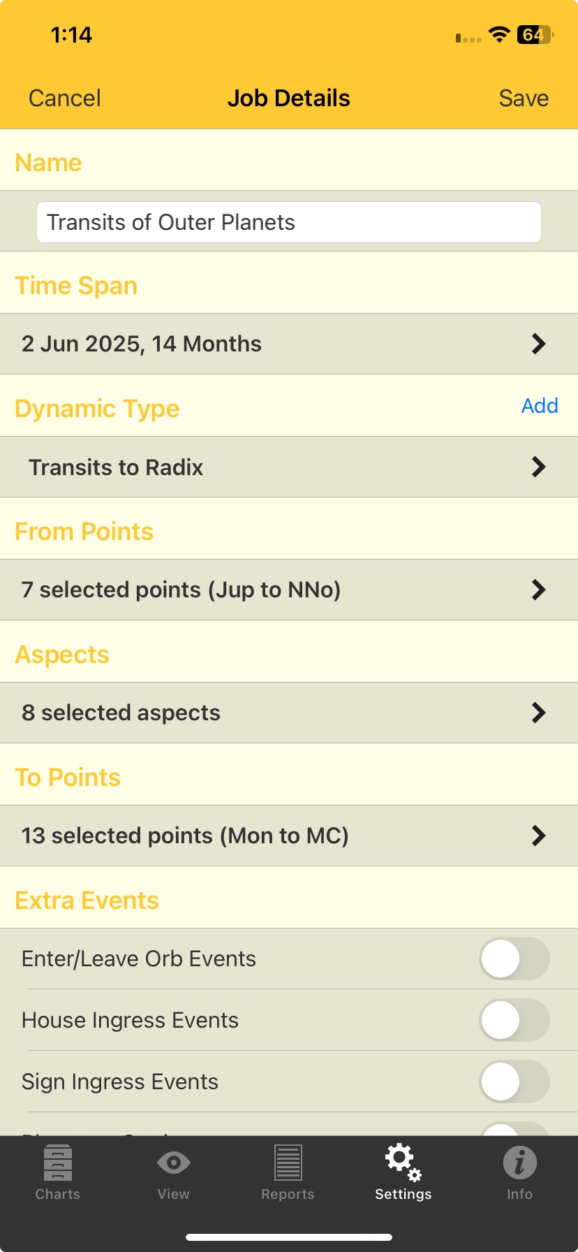 Dynamic Job Details screen