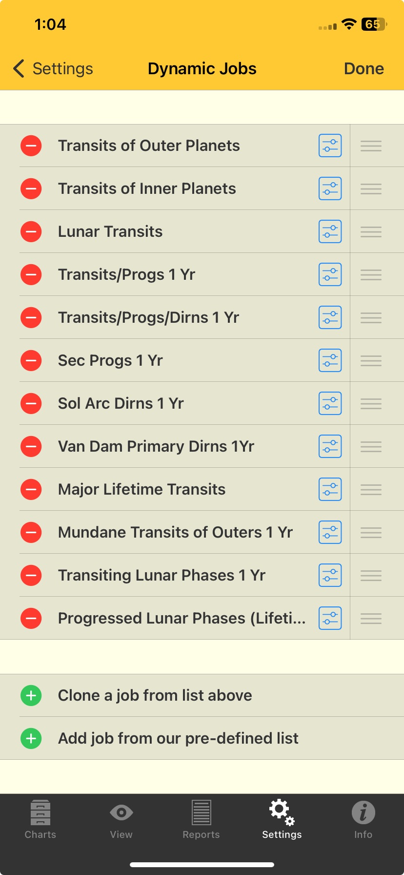 Settings; Dynamic Jobs; edit