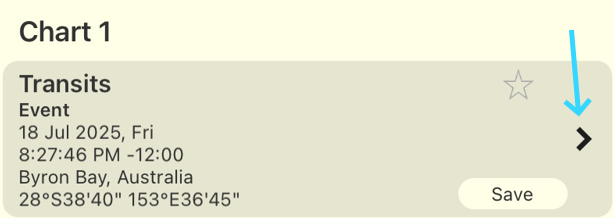 Chart; details with arrow