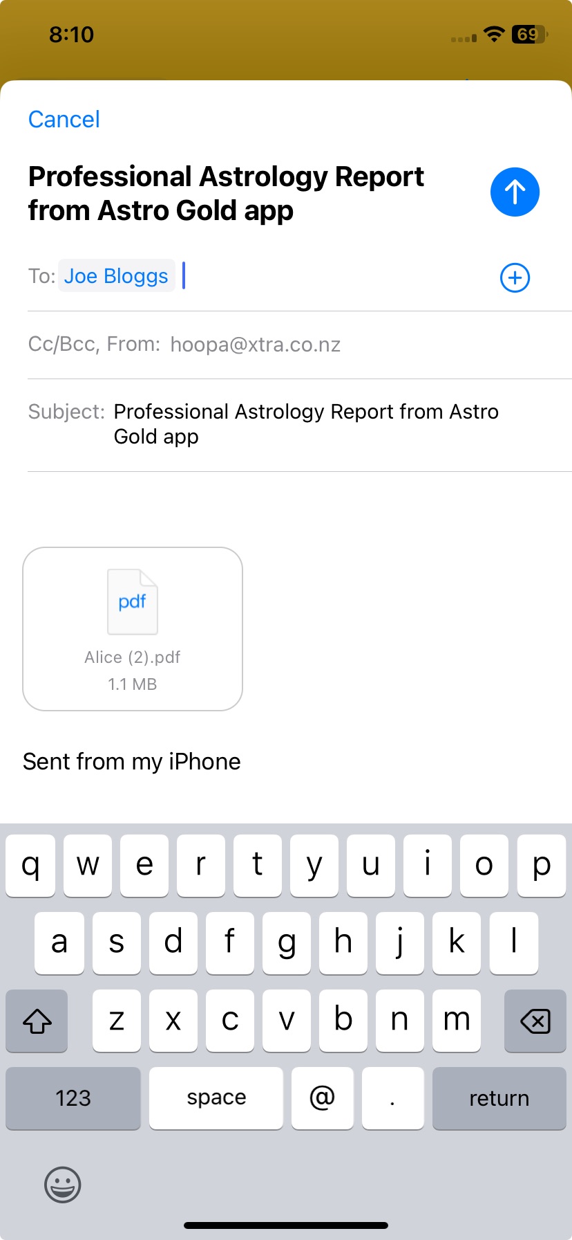 Email; a chart with keyboard; to be filled in