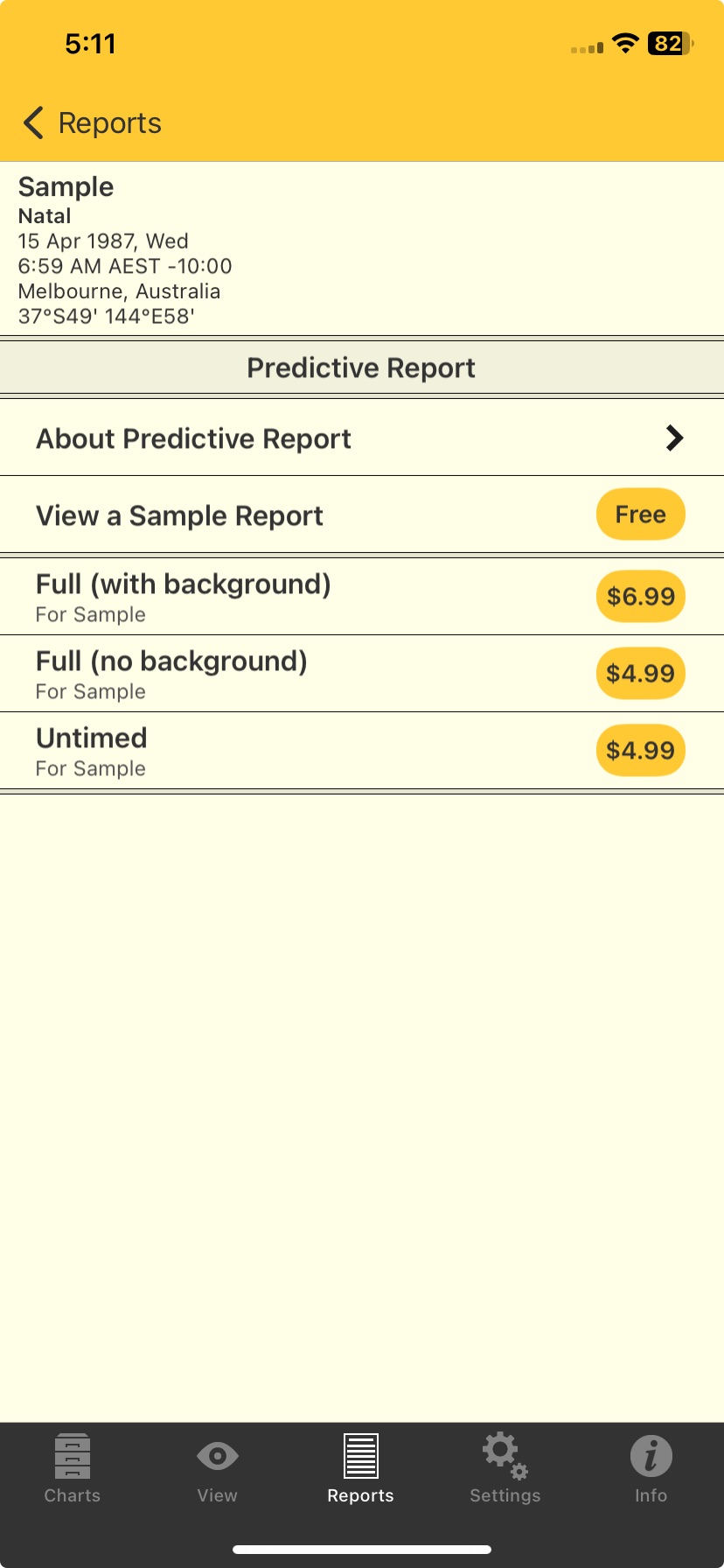 Reports; Professional; Predictive