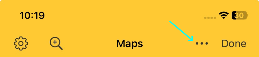 Icon; menu dots