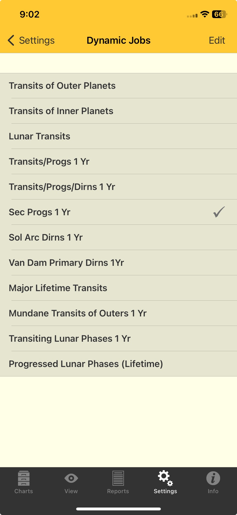 Settings; Dynamic Jobs