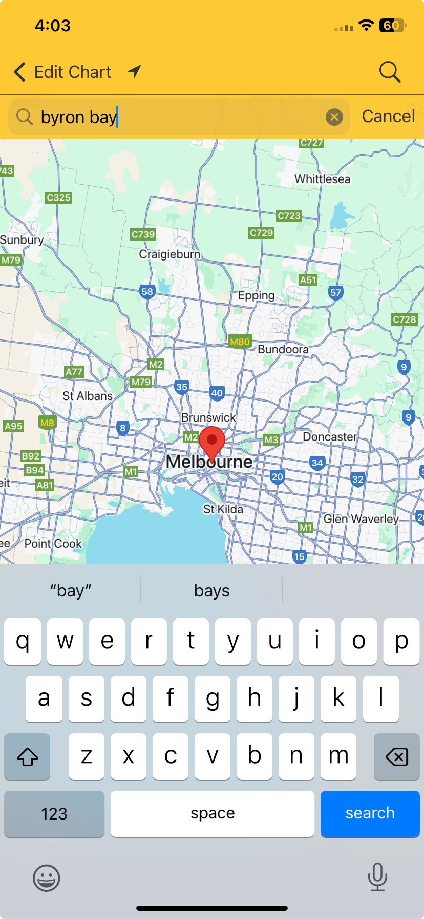 Search for place or street