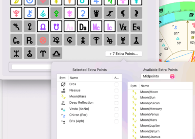 Astro Gold macOS - Displayed Astrology Chart Preferences - Extra Points - Midpoints