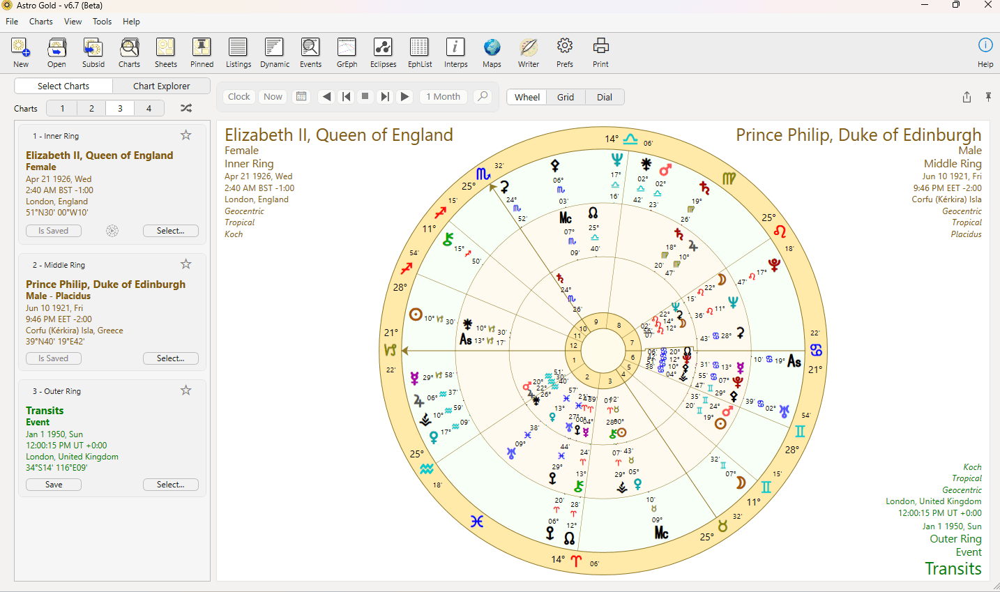 Astro Gold Windows - Astrology Chart - TriWheel - Transits Astro Gold Windows - Astrology Chart - TriWheel - Transits