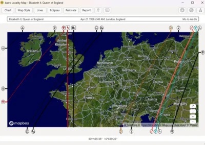Astro Gold Windows - Astro Locality Mapping - Satellite View