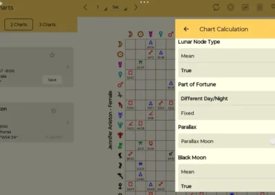 Astro Gold Android - Settings - Chart Calculation Options