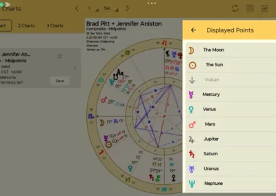 Astro Gold Android - Settings - Displayed Chart Points