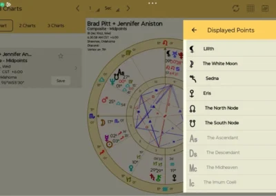 Astro Gold Android - Settings - Displayed Chart Points