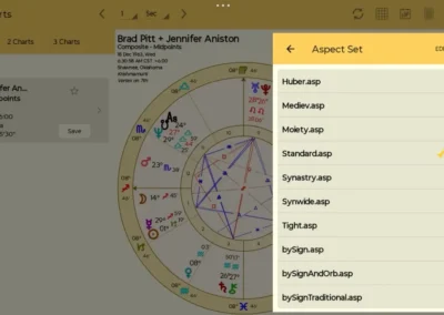 Astro Gold Android - Settings - Aspect Set Options