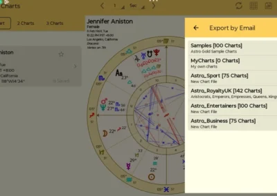 Astro Gold Android - Export Saved Charts